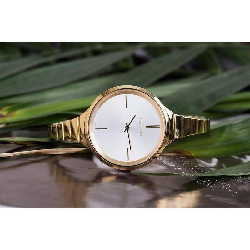 Calvin Klein Lively White Dial Rose Gold Steel Strap Watch for Women - K4U23626 Buy Now By Calvin Klein