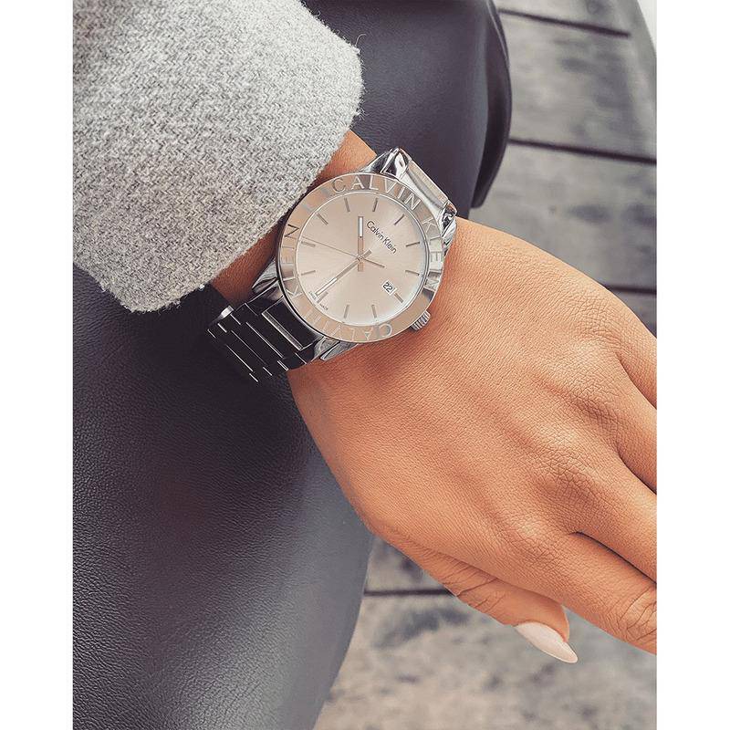 Calvin Klein Steady Silver Dial Silver Steel Strap Watch for Women - K7Q21146 Buy Now By Calvin Klein