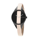 Calvin Klein Rebel Cream Black Dial Cream Leather Strap Watch for Women - K8P237X1 Buy Now By Calvin Klein