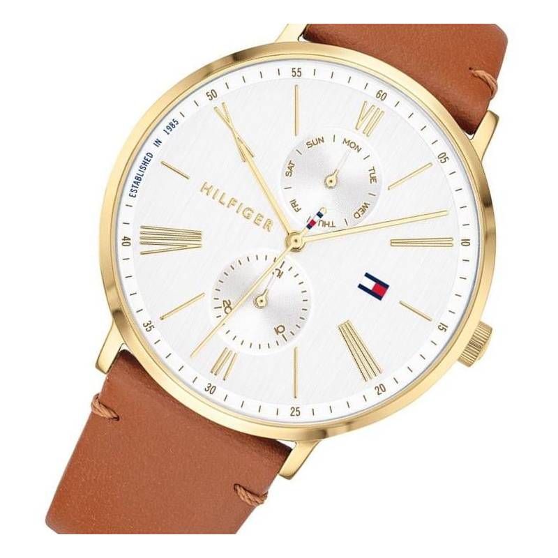Tommy Hilfiger Jenna Quartz White Dial Brown Leather Strap Watch for Women - 1782073 Buy Now By Tommy Hilfiger
