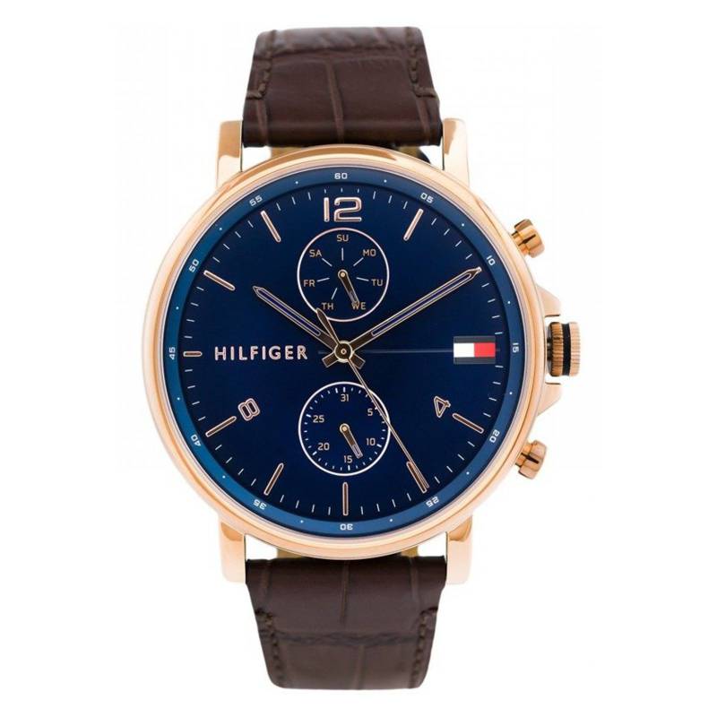 Tommy Hilfiger Daniel Blue Dial Brown Leather Strap Watch for Men - 1710418 Buy Now By Tommy Hilfiger