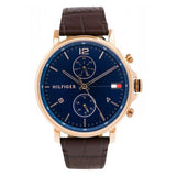Tommy Hilfiger Daniel Blue Dial Brown Leather Strap Watch for Men - 1710418 Buy Now By Tommy Hilfiger