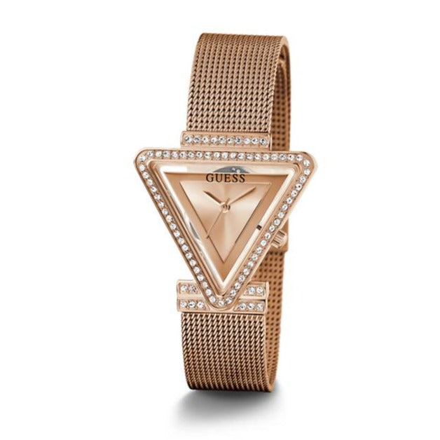 Guess Fame Diamonds Rose Gold Dial Rose Gold Mesh Bracelet Watch for Women - GW0508L3 Buy Now By Guess