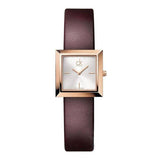 Calvin Klein Mark White Dial Brown Leather Strap Watch for Women - K3R236G6 Buy Now By Calvin Klein