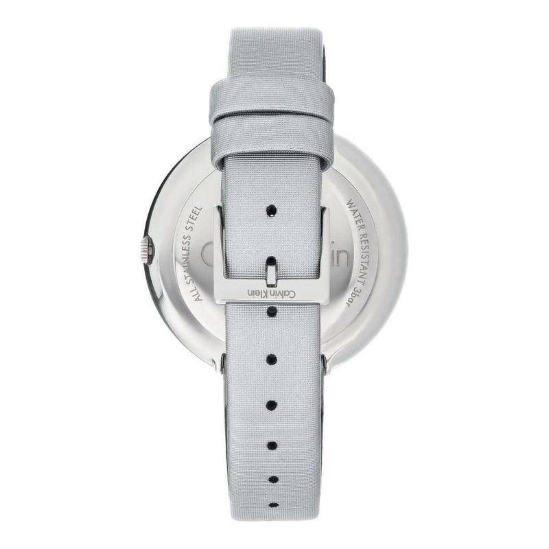 Calvin Klein Chic Silver Dial White Leather Strap Watch for Women - K7N23UP8 Buy Now By Calvin Klein