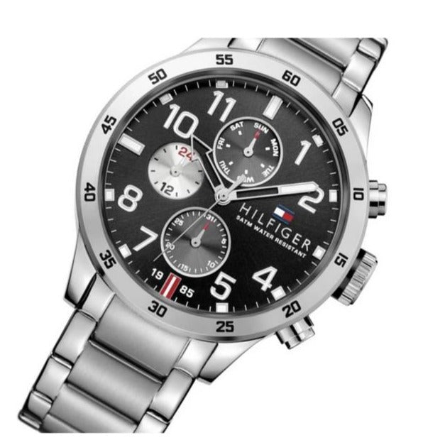 Tommy Hilfiger Cool Sport Multifunction Black Dial Silver Steel Strap Watch for Men - 1791141 Buy Now By Tommy Hilfiger