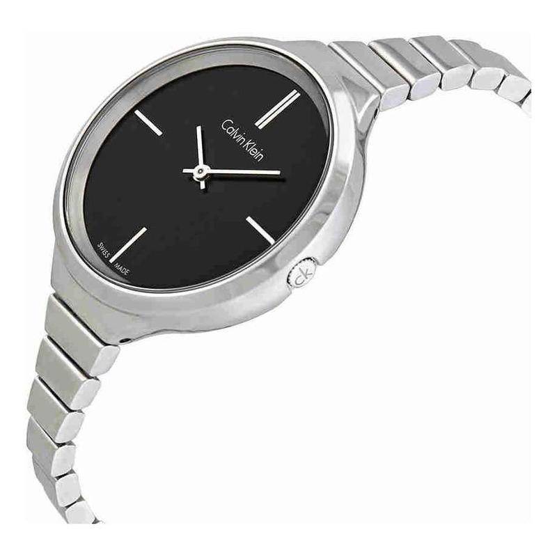 Calvin Klein Lively Black Dial Silver Steel Strap Watch for Women - K4U23121 Buy Now By Calvin Klein