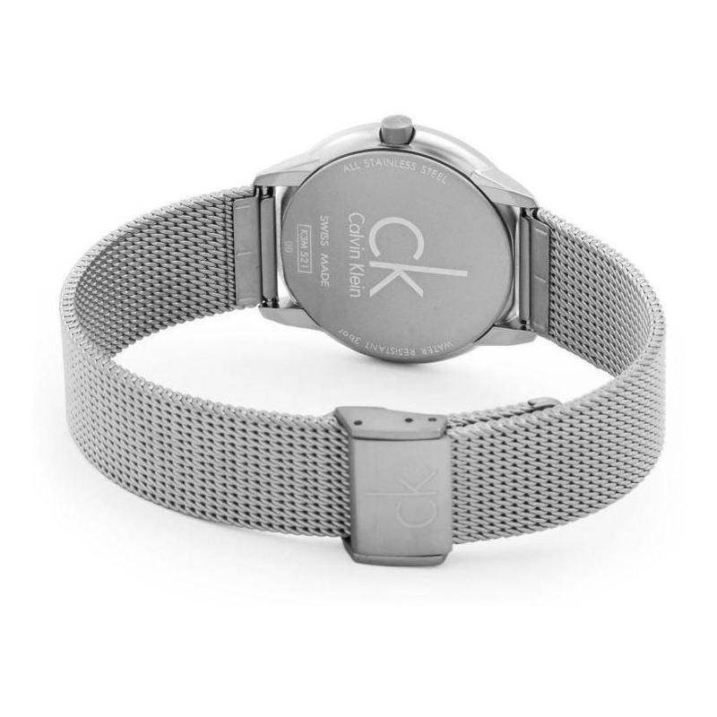 Calvin Klein Minimal Grey Dial Silver Mesh Bracelet Watch for Women - K3M53154 Buy Now By Calvin Klein