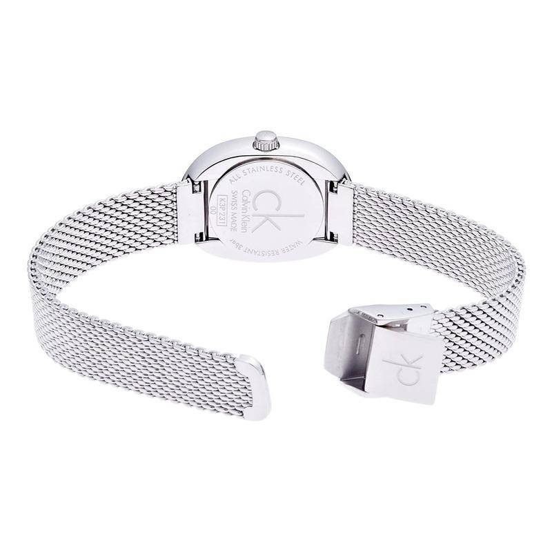 Calvin Klein Incentive Black Dial Silver Mesh Bracelet Watch for Women - K3P23121 Buy Now By Calvin Klein