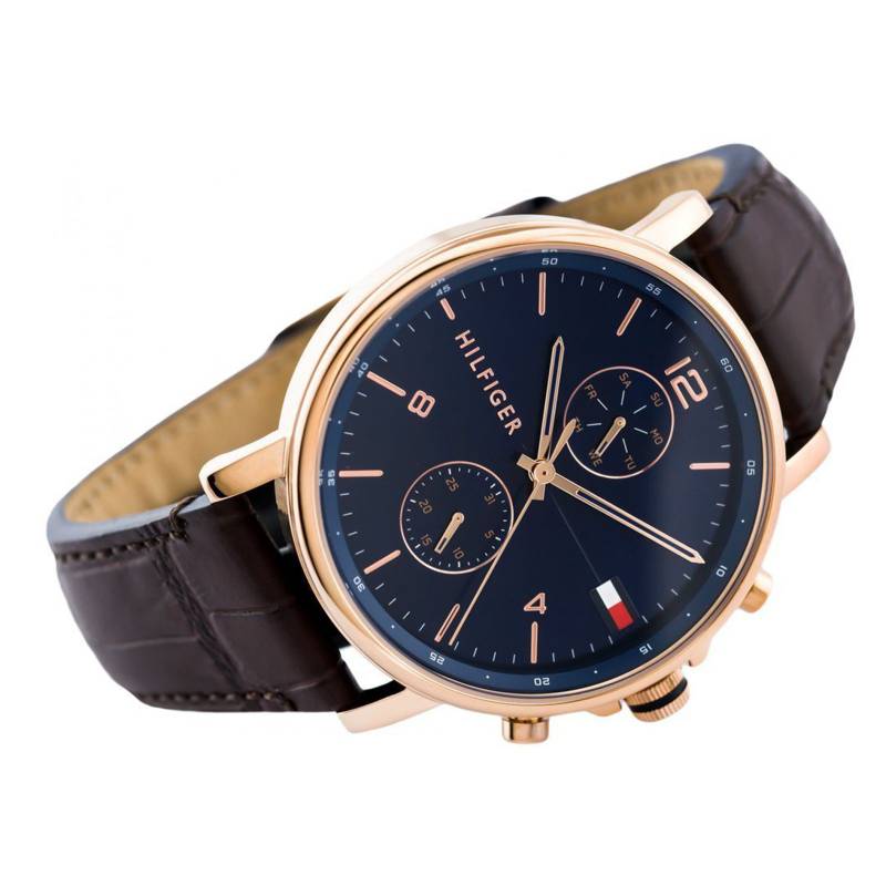Tommy Hilfiger Daniel Blue Dial Brown Leather Strap Watch for Men - 1710418 Buy Now By Tommy Hilfiger