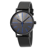 Calvin Klein Boost Black Dial Black Leather Strap Watch for Men - K7Y214CZ Buy Now By Calvin Klein