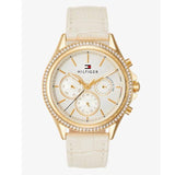 Tommy Hilfiger Ari Diamonds White Dial Cream Leather Strap Watch for Women - 1781982 Buy Now By Tommy Hilfiger