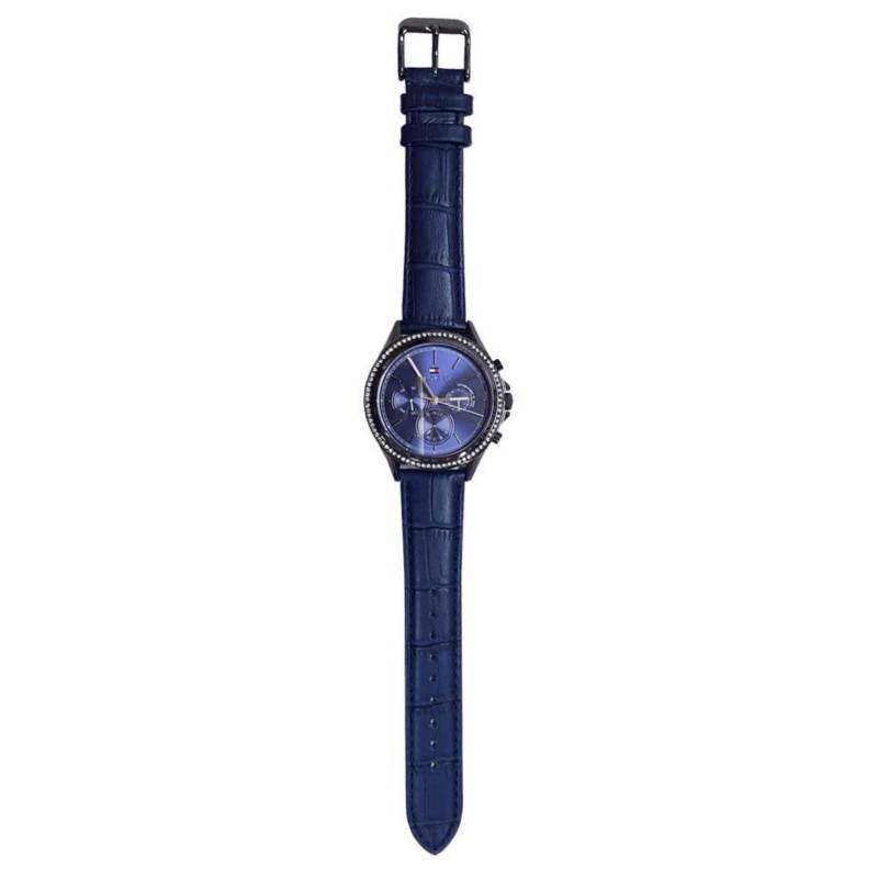 Tommy Hilfiger Ari Quartz Diamonds Blue Dial Blue Leather Strap Watch for Women - 1781979 Buy Now By Tommy Hilfiger