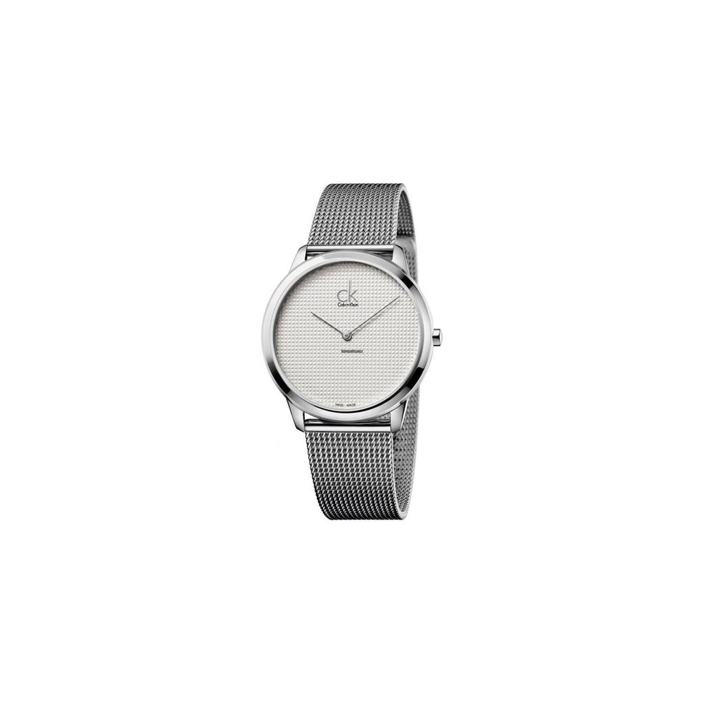 Calvin Klein Minimal White Dial Silver Mesh Bracelet Watch for Men - K3M2112Y Buy Now By Calvin Klein