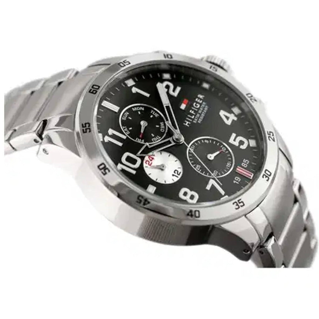 Tommy Hilfiger Cool Sport Multifunction Black Dial Silver Steel Strap Watch for Men - 1791141 Buy Now By Tommy Hilfiger