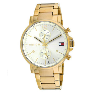 Tommy Hilfiger Daniel White Dial Gold Steel Strap Watch for Men - 1710415 Buy Now By Tommy Hilfiger