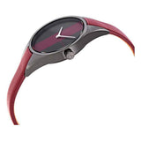 Calvin Klein Rebel Red Black Dial Red Leather Strap Watch for Women - K8P237U1 Buy Now By Calvin Klein