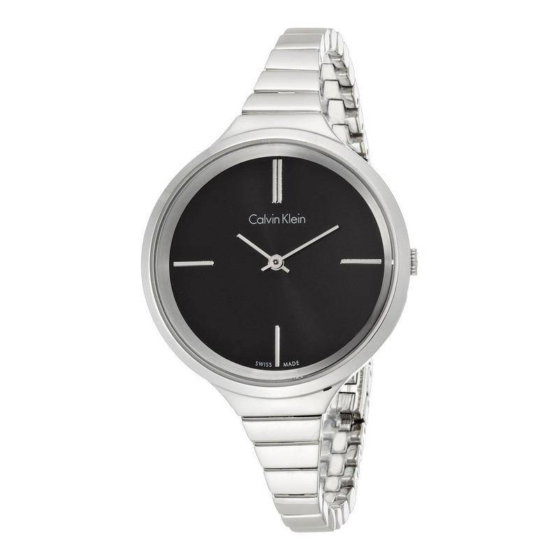Calvin Klein Lively Black Dial Silver Steel Strap Watch for Women - K4U23121 Buy Now By Calvin Klein