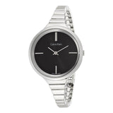 Calvin Klein Lively Black Dial Silver Steel Strap Watch for Women - K4U23121 Buy Now By Calvin Klein