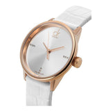 Calvin Klein Accent White Dial White Leather Strap Watch for Women - K2Y2Y6KW Buy Now By Calvin Klein