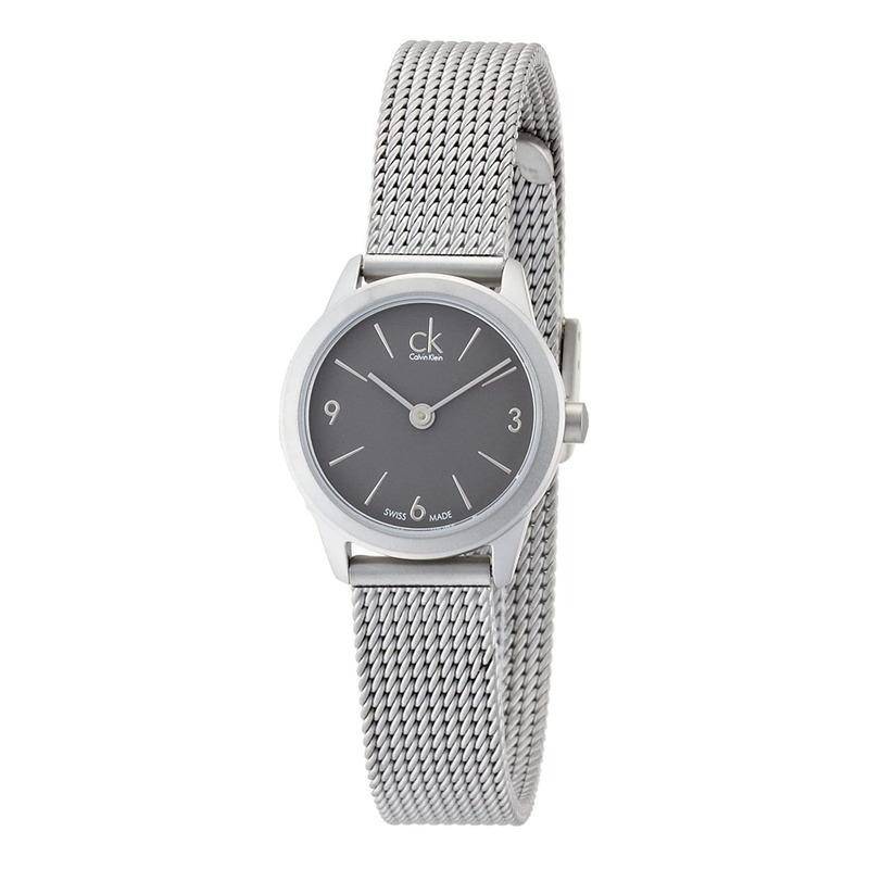 Calvin Klein Minimal Grey Dial Silver Mesh Bracelet Watch for Women - K3M53154 Buy Now By Calvin Klein
