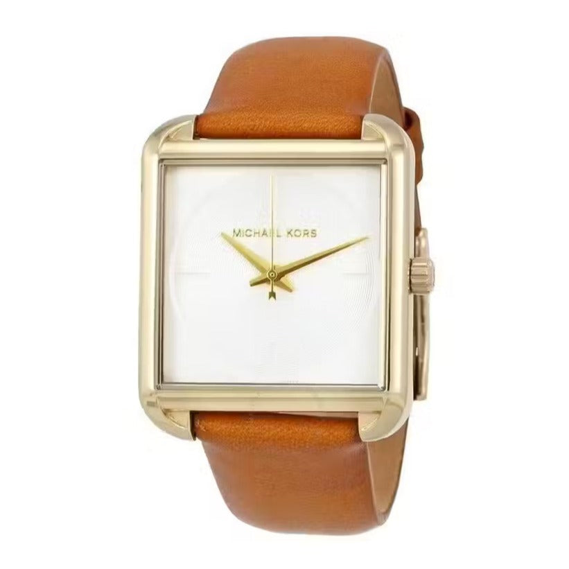 Michael Kors Lake White Dial Brown Leather Strap Watch For Women - MK2584 Buy Now By Michael Kors