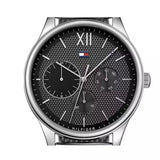 Tommy Hilfiger Damon Quartz Chronograph Black Dial Silver Mesh Bracelet Watch for Men - 1791415 Buy Now By Tommy Hilfiger
