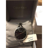 Calvin Klein Graphic Black Dial Silver Steel Strap Watch for Women - K7E23141 Buy Now By Calvin Klein