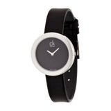 Calvin Klein Firm Black Dial Black Leather Strap Watch for Women - K3N231C1 Buy Now By Calvin Klein