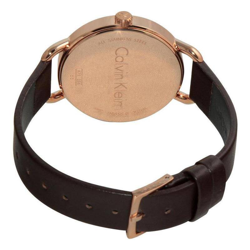 Calvin Klein Even White Dial Brown Leather Strap Watch for Women - K7B236G6 Buy Now By Calvin Klein