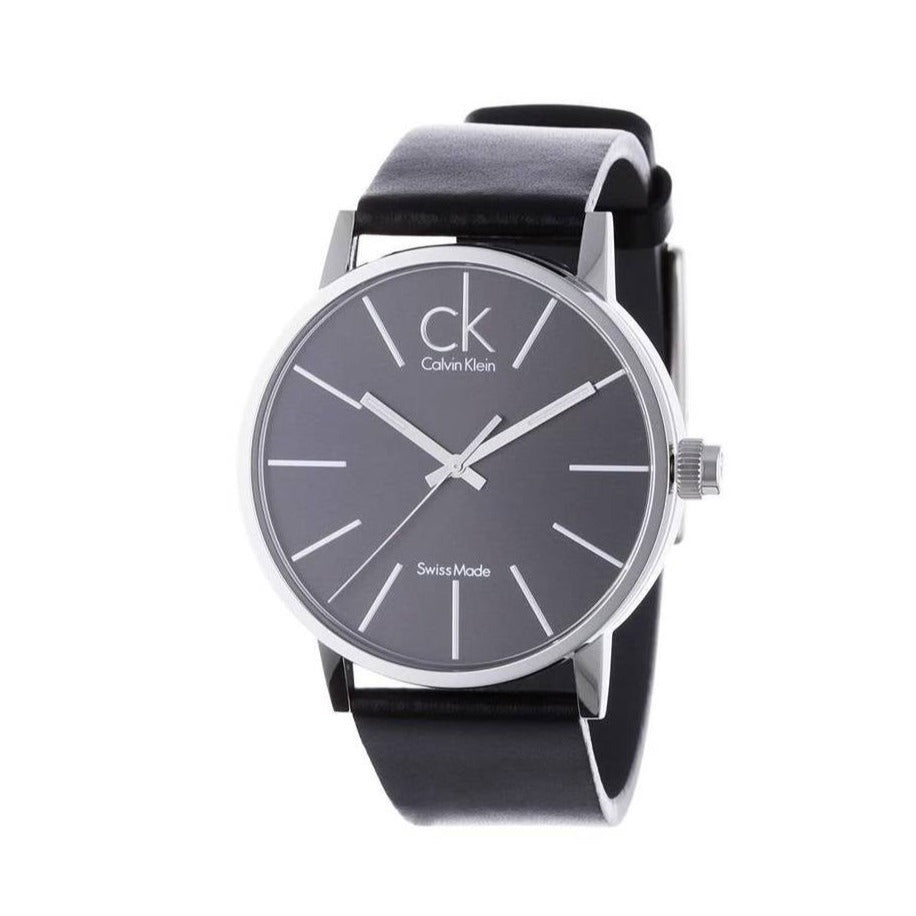 Calvin Klein Minimal Black Dial Black Leather Strap Watch for Men - K7621107 Buy Now By Calvin Klein