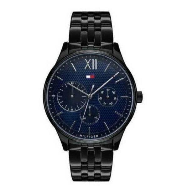 Tommy Hilfiger Damon Quartz Chronograph Blue Dial Black Steel Strap Watch for Men - 1791454 Buy Now By Tommy Hilfiger
