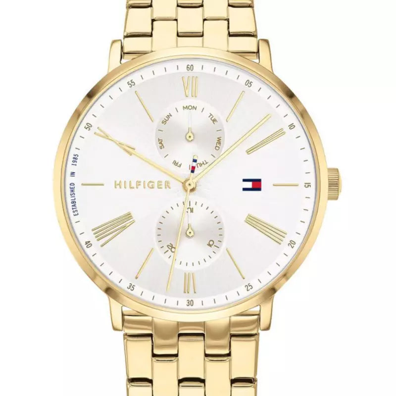 Tommy Hilfiger Jenna Quartz White Dial Gold Steel Strap Watch for Women - 1782069 Buy Now By Tommy Hilfiger