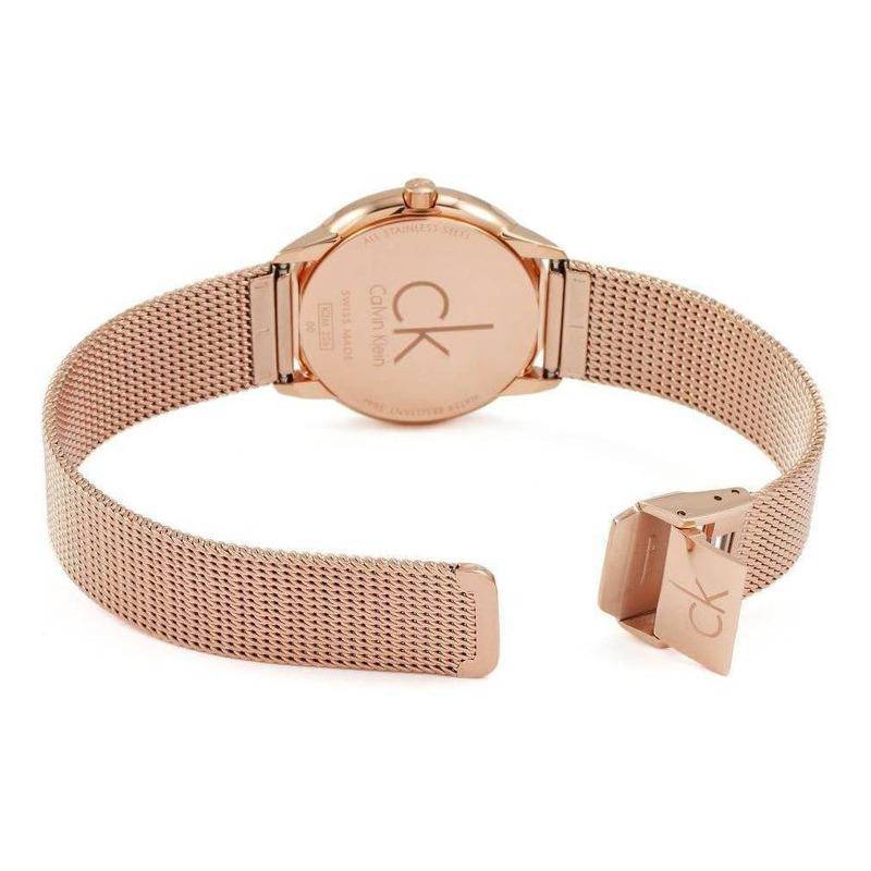 Calvin Klein Minimal White Dial Rose Gold Mesh Bracelet Watch for Men - K3M21626 Buy Now By Calvin Klein