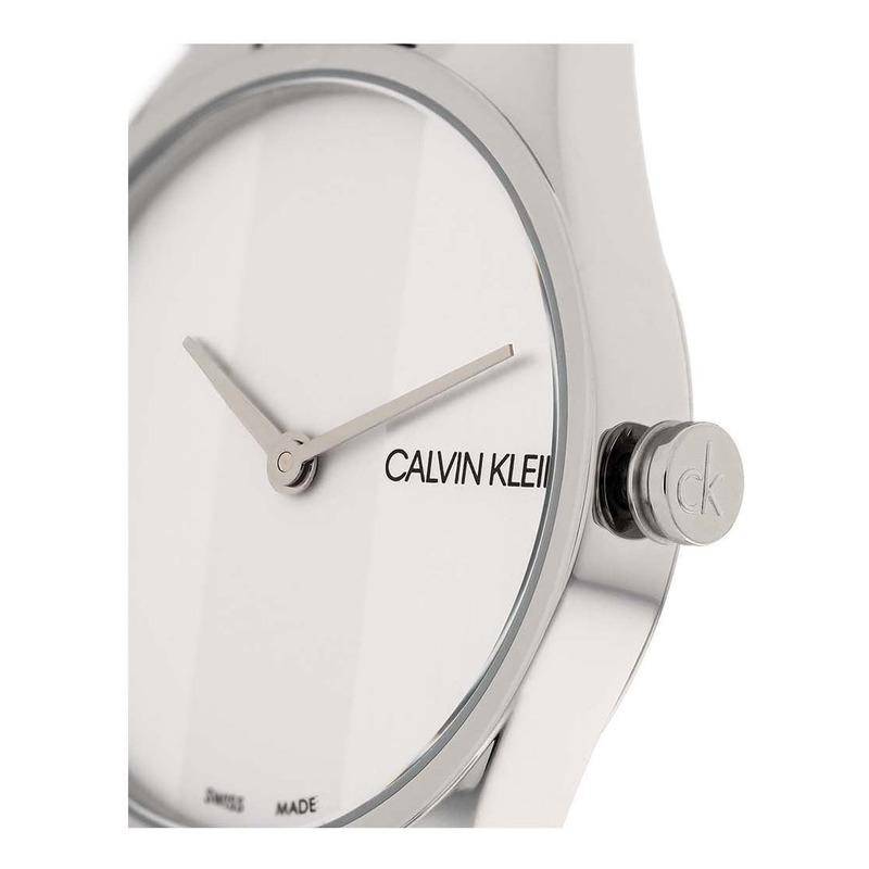 Calvin Klein Rebel White Dial White Leather Strap Watch for Women - K8P231L6 Buy Now By Calvin Klein