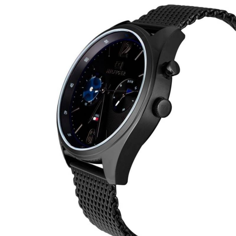 Tommy Hilfiger Deacon Analog Black Dial Black Mesh Bracelet Watch for Men - 1791547 Buy Now By Tommy Hilfiger