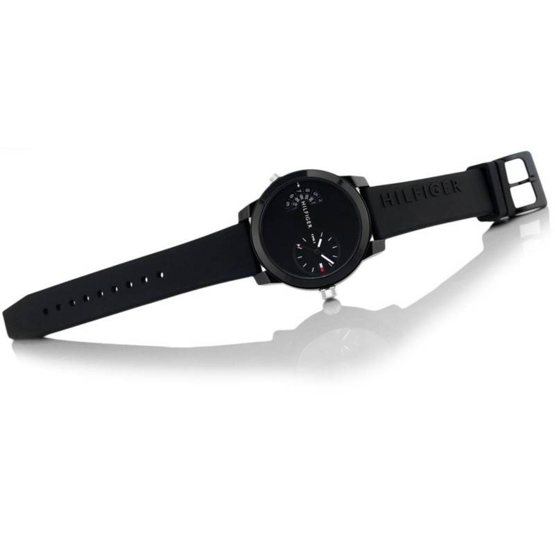 Tommy Hilfiger Denim Black Dial Black Rubber Strap Watch for Men - 1791555 Buy Now By Tommy Hilfiger