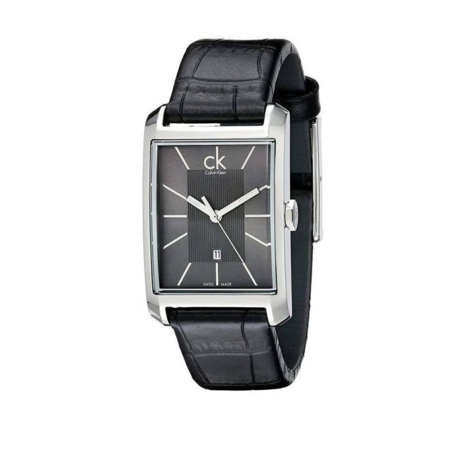 Calvin Klein Window Black Dial Black Leather Strap Watch for Men - K2M23107 Buy Now By Calvin Klein