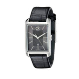 Calvin Klein Window Black Dial Black Leather Strap Watch for Men - K2M23107 Buy Now By Calvin Klein