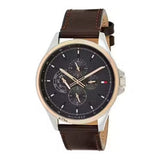 Tommy Hilfiger Shawn Multifunction Grey Dial Brown Leather Strap Watch for Men - 1791615 Buy Now By Tommy Hilfiger