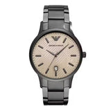 Emporio Armani Renato Quartz Beige Dial Grey Steel Strap Watch For Men - AR11183 Buy Now By Emporio Armani