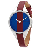 Calvin Klein Rebel Blue Maroon Dial Maroon Leather Strap Watch for Women - K8P231UN Buy Now By Calvin Klein