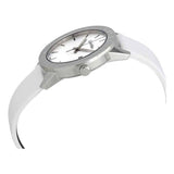 Calvin Klein Steady Silver Dial White Leather Strap Watch for Women - K7Q211L6 Buy Now By Calvin Klein