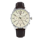 Tommy Hilfiger Gavin Chronograph White Dial Brown Leather Strap Watch for Men - 1791467 Buy Now By Tommy Hilfiger