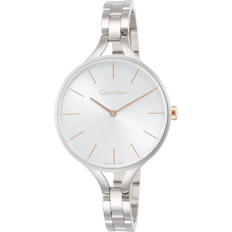 Calvin Klein Graphic Silver Dial Silver Steel Strap Watch for Women - K7E23B46 Buy Now By Calvin Klein