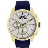 Tommy Hilfiger Decker White Dial Blue Rubber Strap Watch for Men - 1791353 Buy Now By Tommy Hilfiger