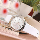 Calvin Klein Steady Silver Dial White Leather Strap Watch for Women - K7Q211L6 Buy Now By Calvin Klein