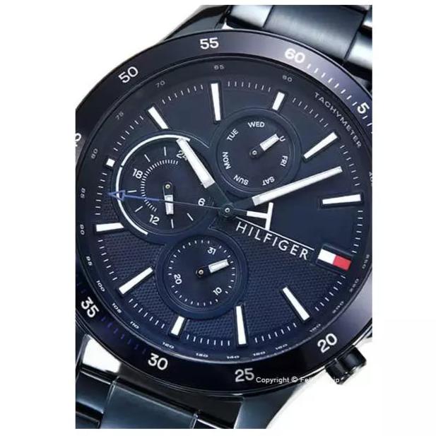 Tommy Hilfiger Bank Quartz Blue Dial Blue Steel Strap Watch for Men - 1791720 Buy Now By Tommy Hilfiger