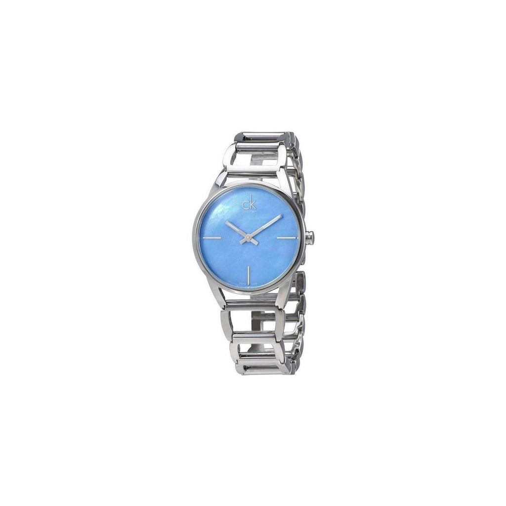 Calvin Klein Stately Blue Mother of Pearl Dial Silver Steel Strap Watch for Women - K3G2312N Buy Now By Calvin Klein