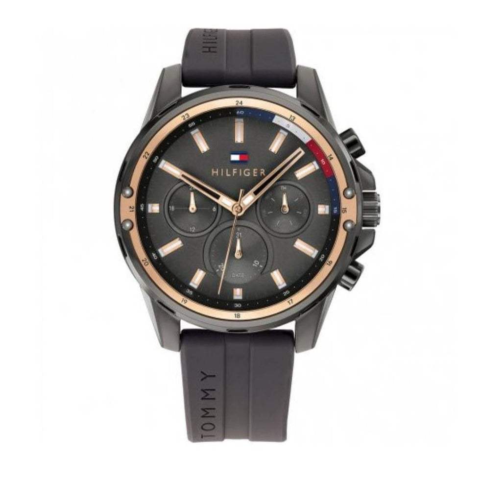 Tommy Hilfiger Mason Black Dial Black Rubber Strap Watch for Men - 1791792 Buy Now By Tommy Hilfiger